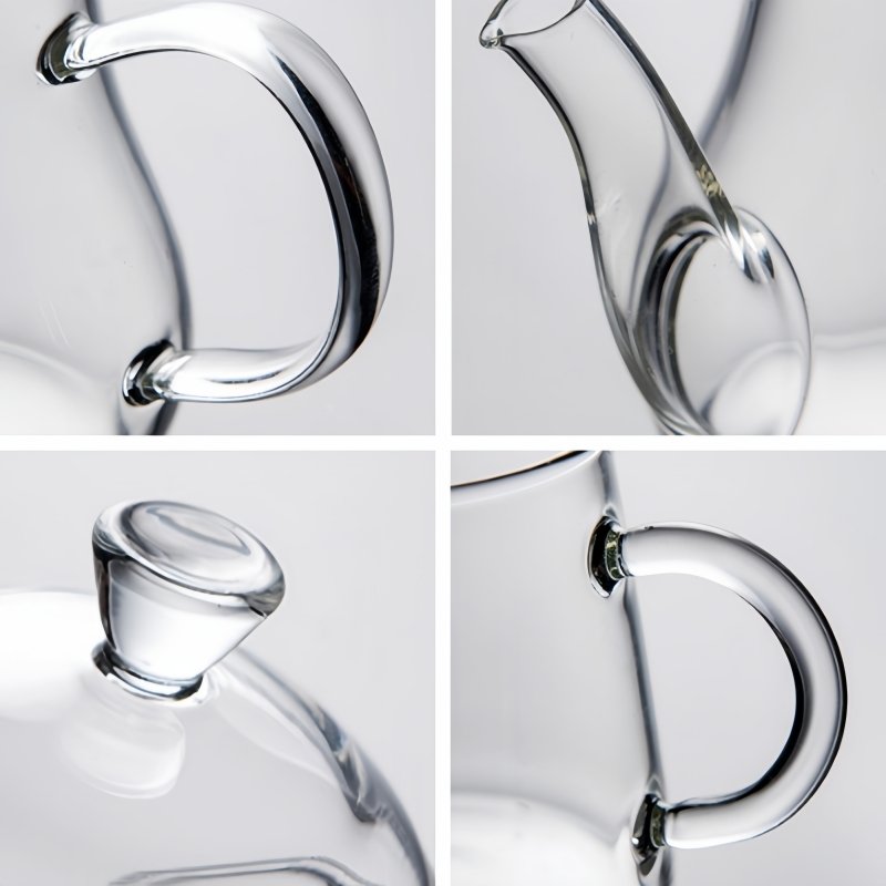 Modern High Borosilicate Heat Resistant Clear Glass Tea Ceremony Set For Sale Modern High Borosilicate Heat Resistant Clear Glass Tea Ceremony Set For Sale