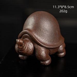 Old Zisha Tea Pet Cute Long-lived Turtle In Chinese Gongfu Tea Accessories