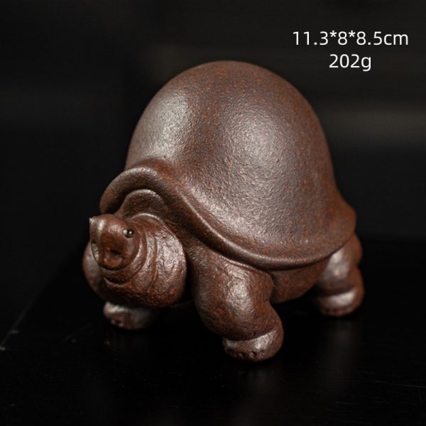 Old Zisha Tea Pet Cute Long-lived Turtle In Chinese Gongfu Tea Accessories