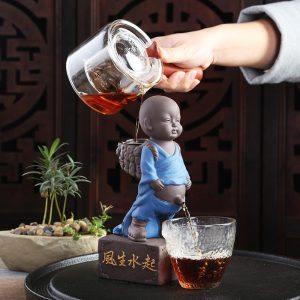 Personalized Chinese Zen Pee Pee Boy Yixing Purple Clay Gongfu Tea Pet Table Decoration