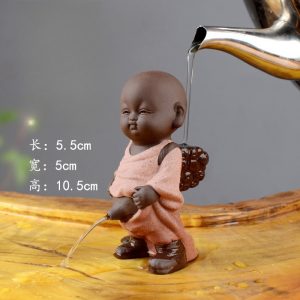 Personalized Chinese Zen Pee Pee Boy Yixing Purple Clay Gongfu Tea Pet Table Decoration