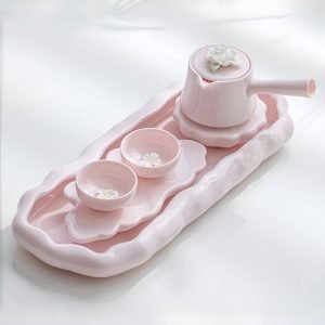 Pink Cherry Blossom Best Elegant Ceramic Japanese Tea Service Set For Sale