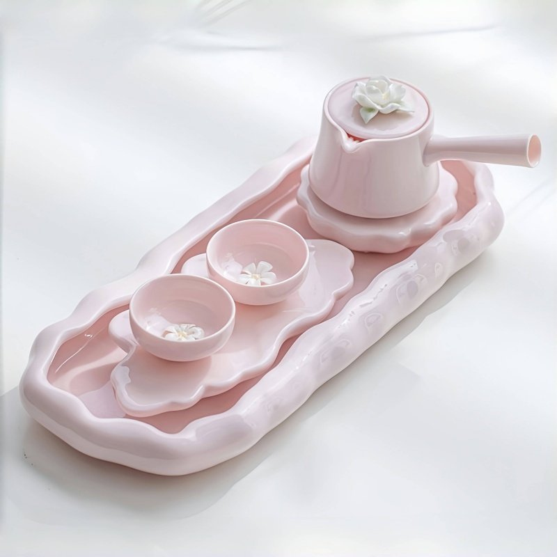 Pink Cherry Blossom Best Elegant Ceramic Japanese Tea Service Set For Sale Pink Cherry Blossom Best Elegant Ceramic Japanese Tea Service Set For Sale