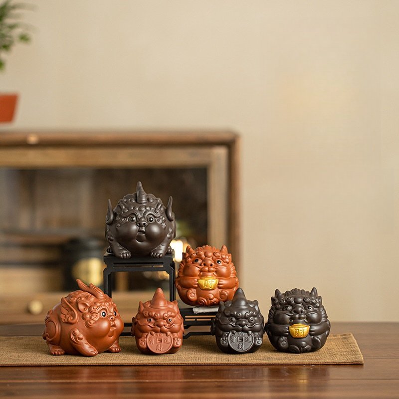 Pixiu Purple Clay Traditional Chinese Gongfu Lucky Tea Pet For Good Meaning Pixiu Purple Clay Traditional Chinese Gongfu Lucky Tea Pet For Good Meaning