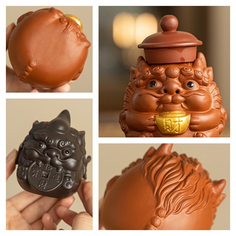 Pixiu Purple Clay Traditional Chinese Gongfu Lucky Tea Pet For Good Meaning Pixiu Purple Clay Traditional Chinese Gongfu Lucky Tea Pet For Good Meaning