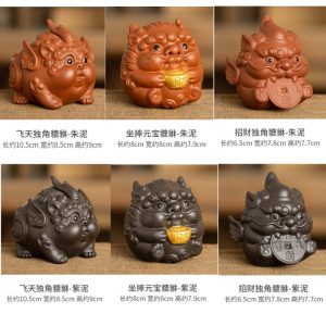 Pixiu Purple Clay Traditional Chinese Gongfu Lucky Tea Pet For Good Meaning