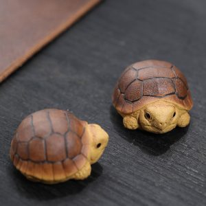 Purple Clay Cute Mini Turtle Traditional Chinese Tea Pet In Chinese Gongfu Tea Accessories