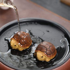 Purple Clay Cute Mini Turtle Traditional Chinese Tea Pet In Chinese Gongfu Tea Accessories