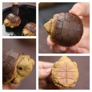 Purple Clay Cute Mini Turtle Traditional Chinese Tea Pet In Chinese Gongfu Tea Accessories
