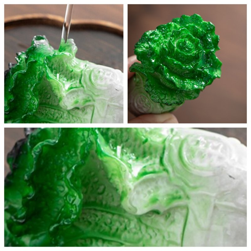 Resin Chinese Tea Ceremony Funny Color Changing Cabbage Tea Pet Resin Chinese Tea Ceremony Funny Color Changing Cabbage Tea Pet