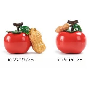 Resin Persimmon And Peanut Color Changing Tea Pet Chinese For Good Meaning