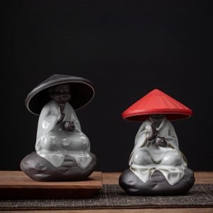 Ru Kiln Zen Buddha Tea Pet With Hat Tea Infuser Chinese Gongfu Tea Accessories For Sale