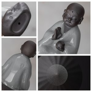 Ru Kiln Zen Buddha Tea Pet With Hat Tea Infuser Chinese Gongfu Tea Accessories For Sale