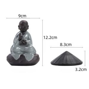 Ru Kiln Zen Buddha Tea Pet With Hat Tea Infuser Chinese Gongfu Tea Accessories For Sale