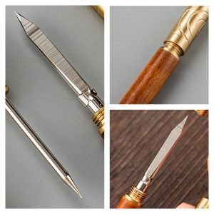 Sandalwood And Blackwood Dual-use Copper Tea Cake Knife And Tea Needle For Sale