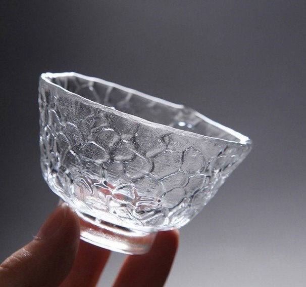 Simple Elegant Hammered Side Handle Transparent Clear Glass Tea Set For Adults Simple Elegant Hammered Side Handle Transparent Clear Glass Tea Set For Adults