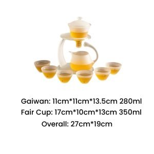 Simple Elegant Semi Automatic Frosted Glass Lazy Tea Set For Sale