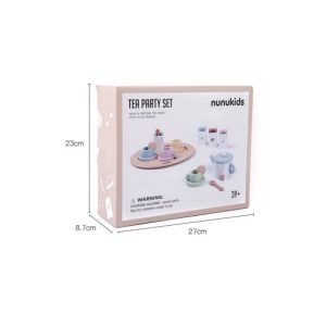 Simple Wooden Safe Pretend Child Coffee And Tea Set For Little Girl And Boy