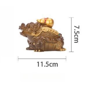 Small Antique Dragon Turtle Resin Chinese Tea Ceremony Gongfu Color Changing Tea Pet