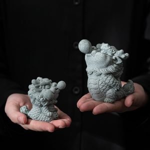 Traditional Chinese Blue Sandstone Tea Pet Bobble Dragon For Gongfu Tea Ceremony
