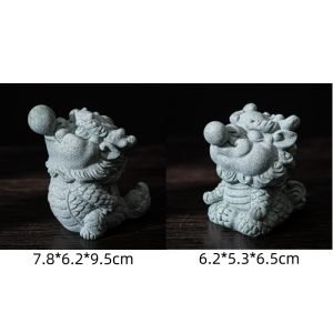 Traditional Chinese Blue Sandstone Tea Pet Bobble Dragon For Gongfu Tea Ceremony