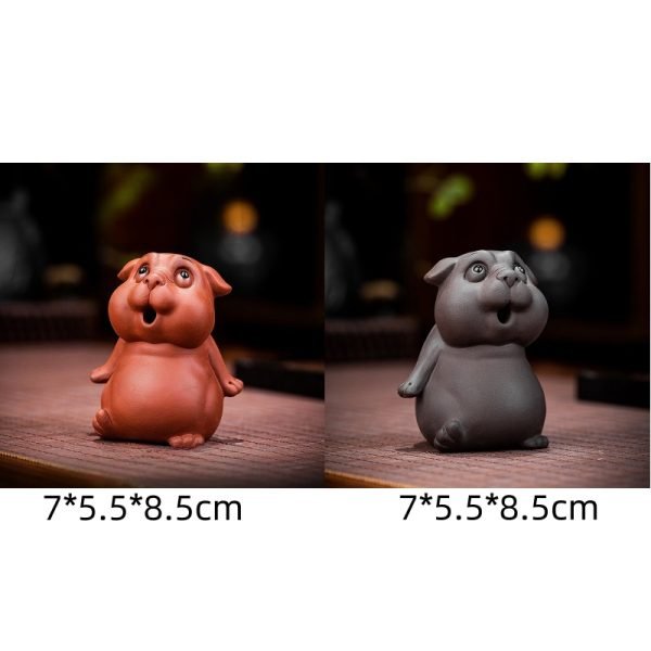 Traditional Chinese Purple Clay Kungfu Tea Pet Dog Desk Decoration For Sale