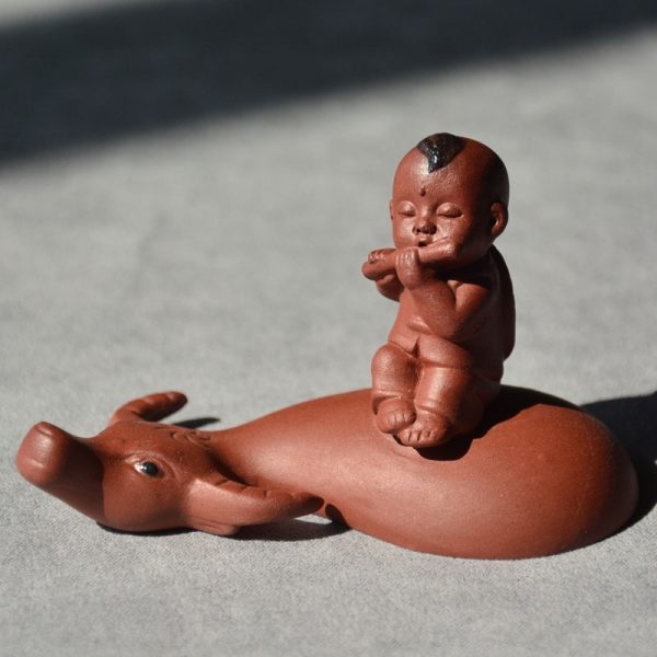 Traditional Chinese Tea Ceremony Purple Clay Cowboy Calf Antique Gongfu Tea Pet