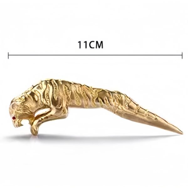 Traditional Handcrafted Leopard Shaped Vintage Brass Tea Ceremony Knife
