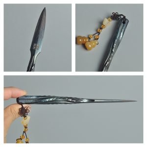 Traditional Handmade Antique Steel Tactical Tea Ceremony Knife With Tassel For Sale
