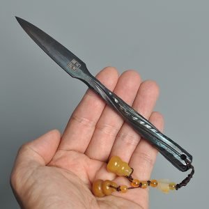 Traditional Handmade Antique Steel Tactical Tea Ceremony Knife With Tassel For Sale