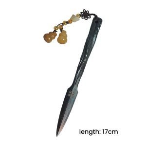 Traditional Handmade Antique Steel Tactical Tea Ceremony Knife With Tassel For Sale