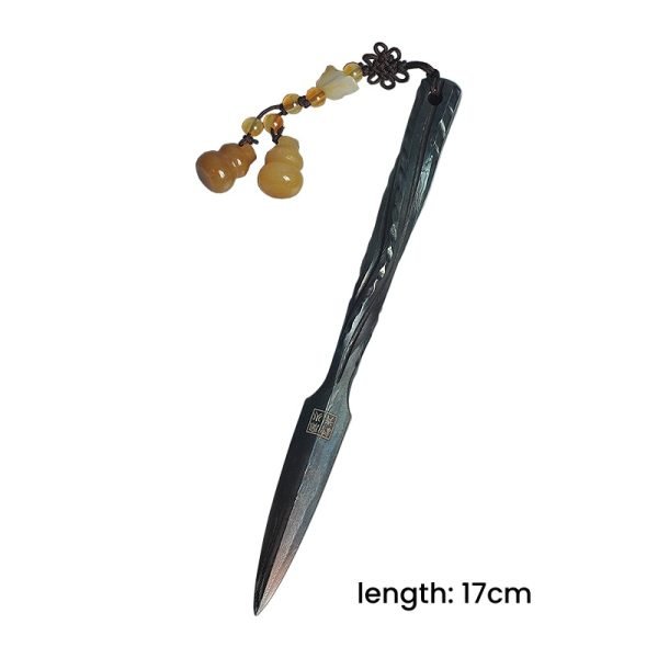 Traditional Handmade Antique Steel Tactical Tea Ceremony Knife With Tassel For Sale