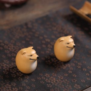 Traditional Purple Clay Creative Mini Zodiac Yellow Dog Chinese Gongfu Tea Pet Ceremony