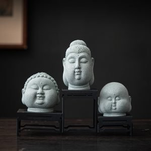 Traditional Zen Buddha Blue Sandstone Tea Pet In Chinese For Good Meaning