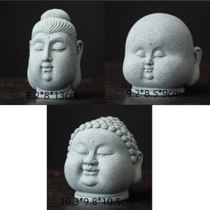 Traditional Zen Buddha Blue Sandstone Tea Pet In Chinese For Good Meaning