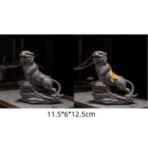 Traditional Zisha Fortune Tiger Gongfu Tea Pet Tea Set Decoration For Good Meaning