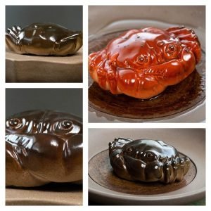 Unique Handmade Color Changing Crab Tea Pet Yixing Zisha Gongfu Tea Accessories