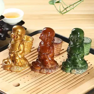Unique Lucky Peeing Boy Resin Tea Pet Color Changing Decoration Chinese Gongfu Tea Accessories