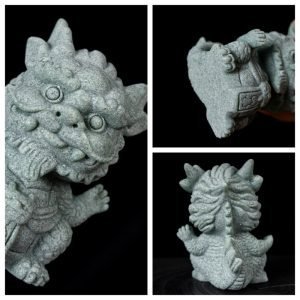 Unique Traditional Chinese Tea Ceremony Blue Sandstone Tea Pet Dragon King And Dragon Princess