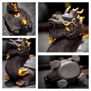 Unique Vintage Zisha Dragon Turtle Chinese Gongfu Tea Pet For Tea Accessories