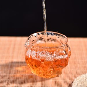 Unique Walnut Hammer Pattern Clear Glass Japanese Artisanal Heat-resisting Gong Dao Bei