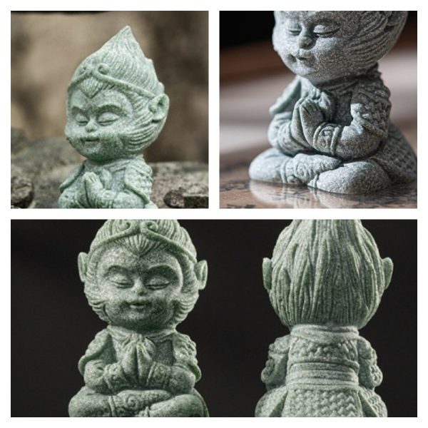 Vintage Blue Sandstone Traditional Chinese Monkey King Gongfu Tea Pet