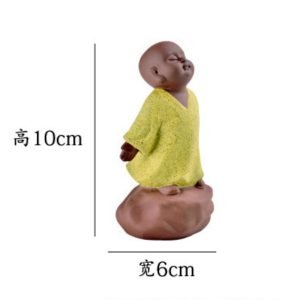 Vintage Chinese Cute Yellow Buddha Gongfu Ceramic Tea Pet For Sale