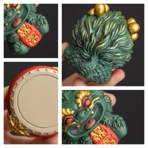 Vintage Mini Cute Lucky Green Lion Tea Pet Chinese Tea Set Decoration For Sale