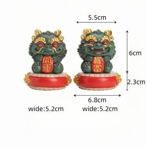 Vintage Mini Cute Lucky Green Lion Tea Pet Chinese Tea Set Decoration For Sale