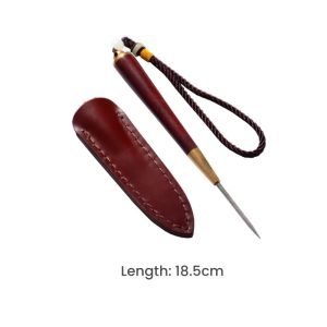 Vintage Red Sandalwood Stainless Steel Tea Ceremony Needle For Sale