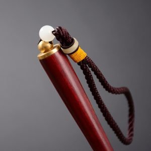 Vintage Red Sandalwood Stainless Steel Tea Ceremony Needle For Sale