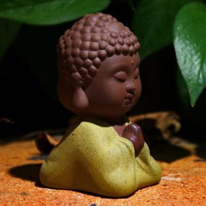 Vintage Traditional Chinese Zen Two-side Buddha Zisha Tea Pet Gongfu Tea Accessories