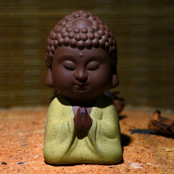 Vintage Traditional Chinese Zen Two-side Buddha Zisha Tea Pet Gongfu Tea Accessories