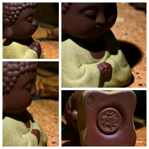 Vintage Traditional Chinese Zen Two-side Buddha Zisha Tea Pet Gongfu Tea Accessories